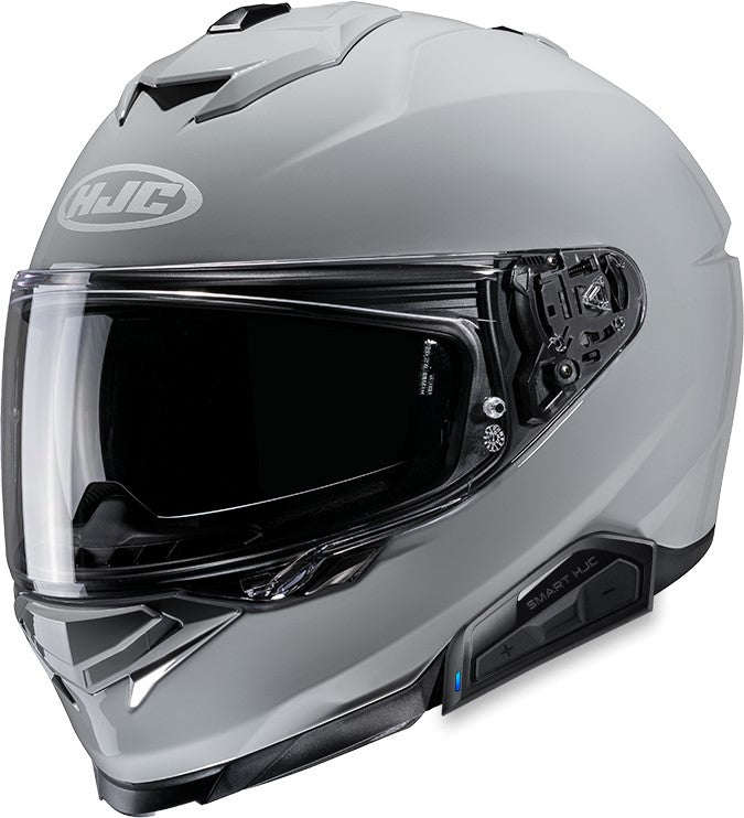 HJC i71 Full Face Helmet Smart HJC 21b Bluetooth Headset Nardo Grey