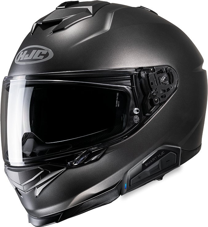 HJC i71 Full Face Helmet Smart HJC 21b Bluetooth Headset Titanium