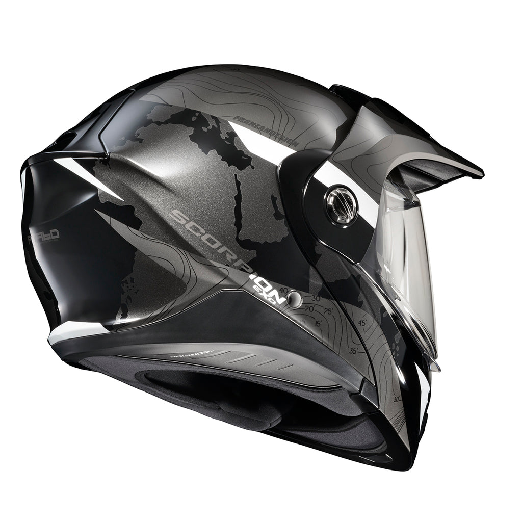 scorpion battleflage helmet Scorpion Black/White EXO-AT960 Modular Topographic Helmet