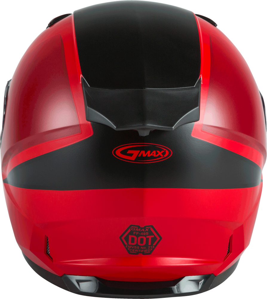 Gmax FF-49S Full Face Helmet Hail Matte Red Black Dual Lens