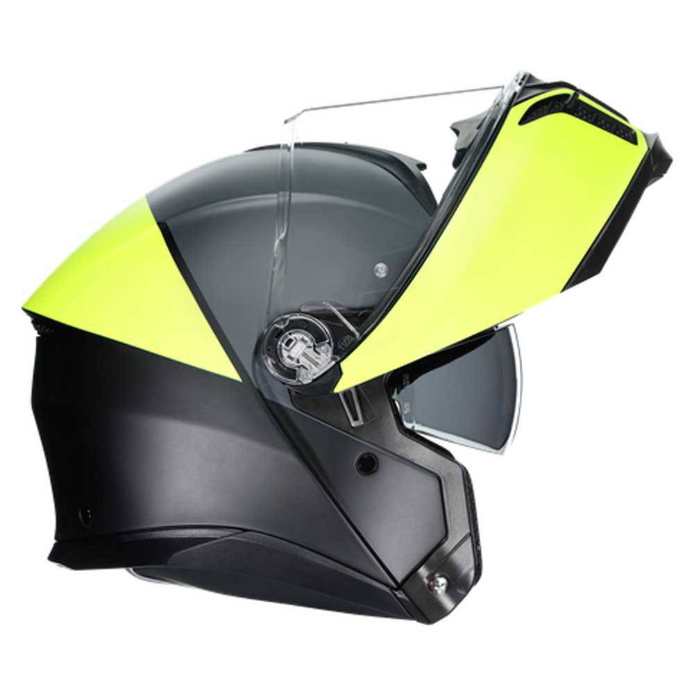 AGV Tourmodular Helmet Frequency Black/Yellow Fluo/Gray Cardo Insyde Installed