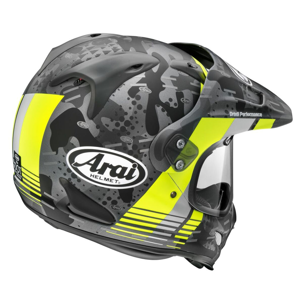 Arai XD4 Dual Sport Helmet Cover Graphic Yellow