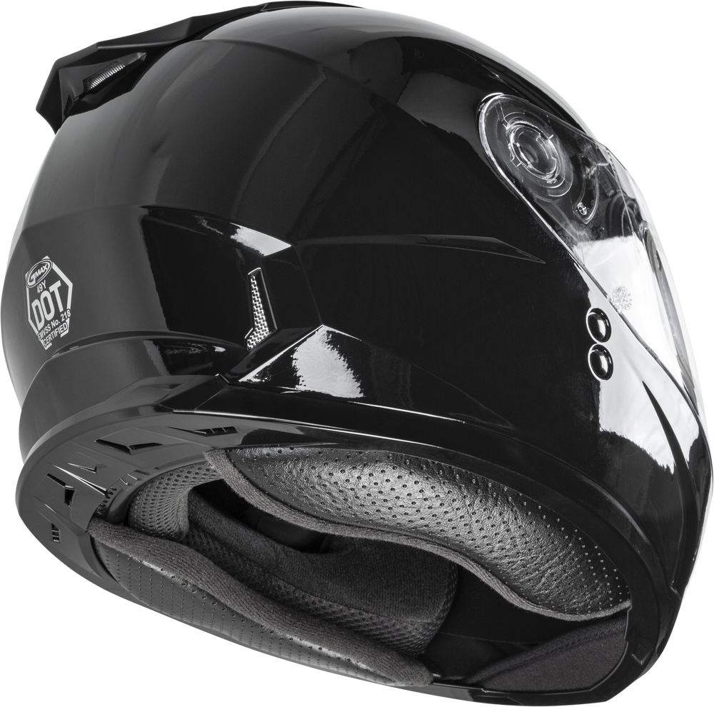 Gmax GM-49Y Youth Full Face Helmet Gloss Black Dual Lens