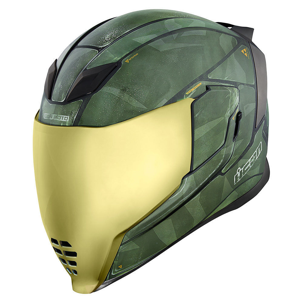 Icon Airflite Helmet Battlescar 2 Green