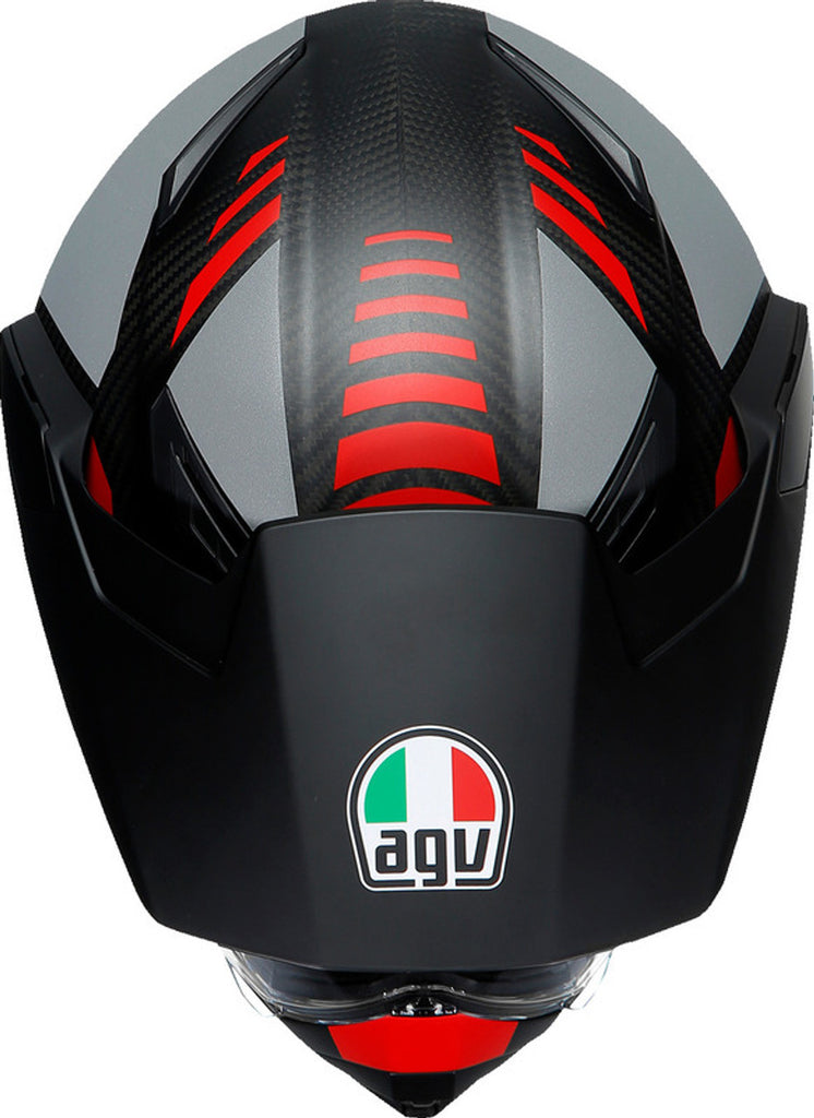 AGV AX9 Refractive ADV Helmet Matte Carbon/Red