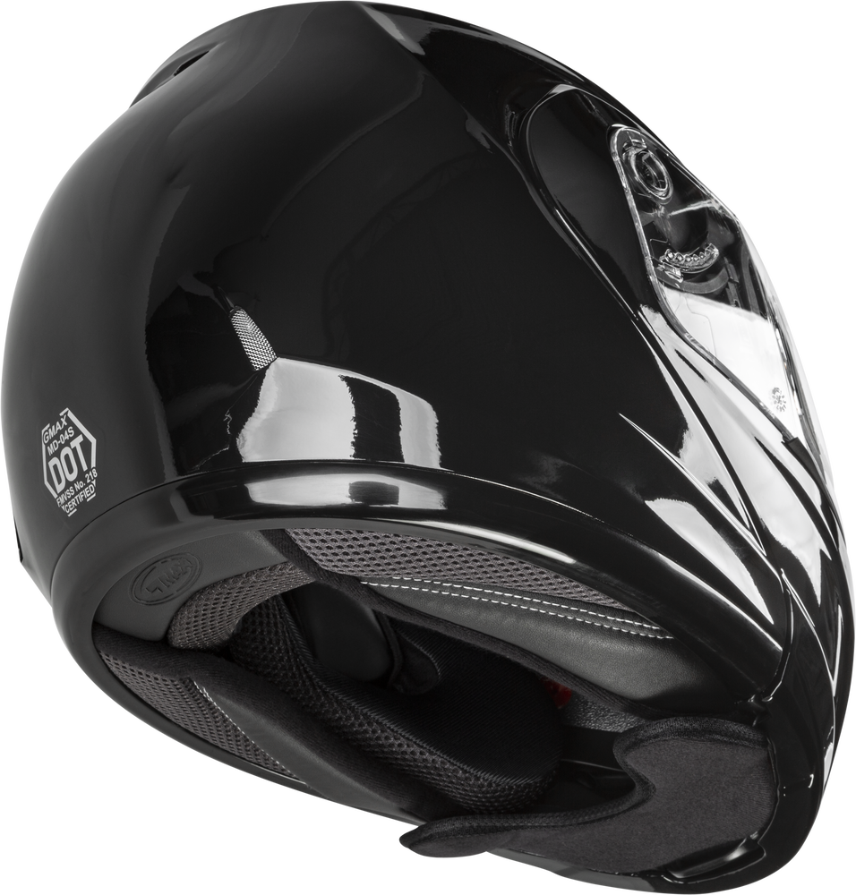 Gmax MD-04 Modular Snow Helmet Gloss Black Electric Shield