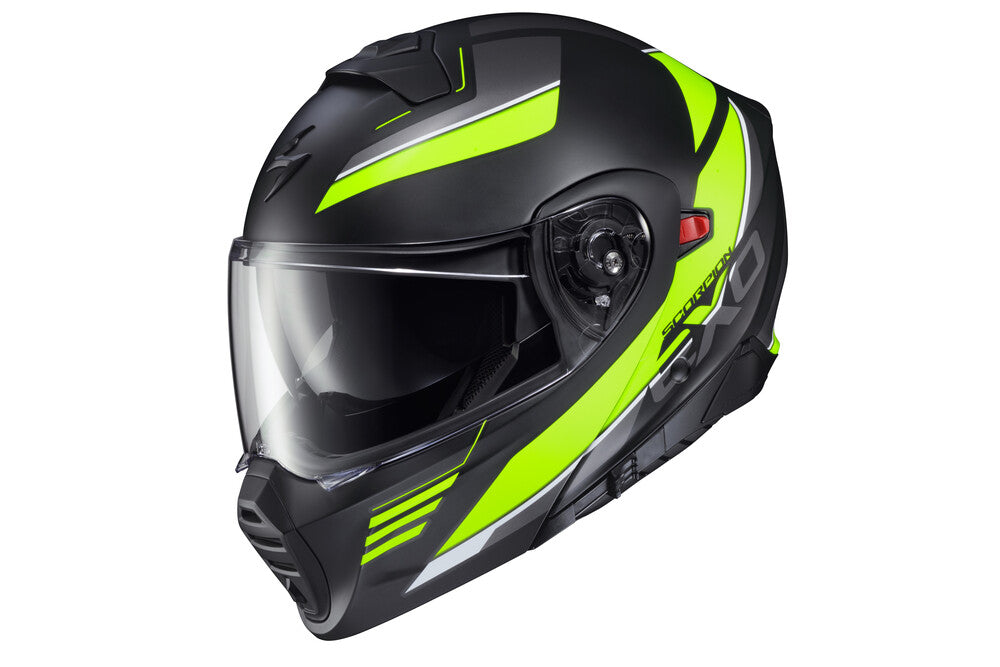 Scorpion EXO-GT-930-Com Modular Transformer Helmet Modulus Hi-Vis Yellow