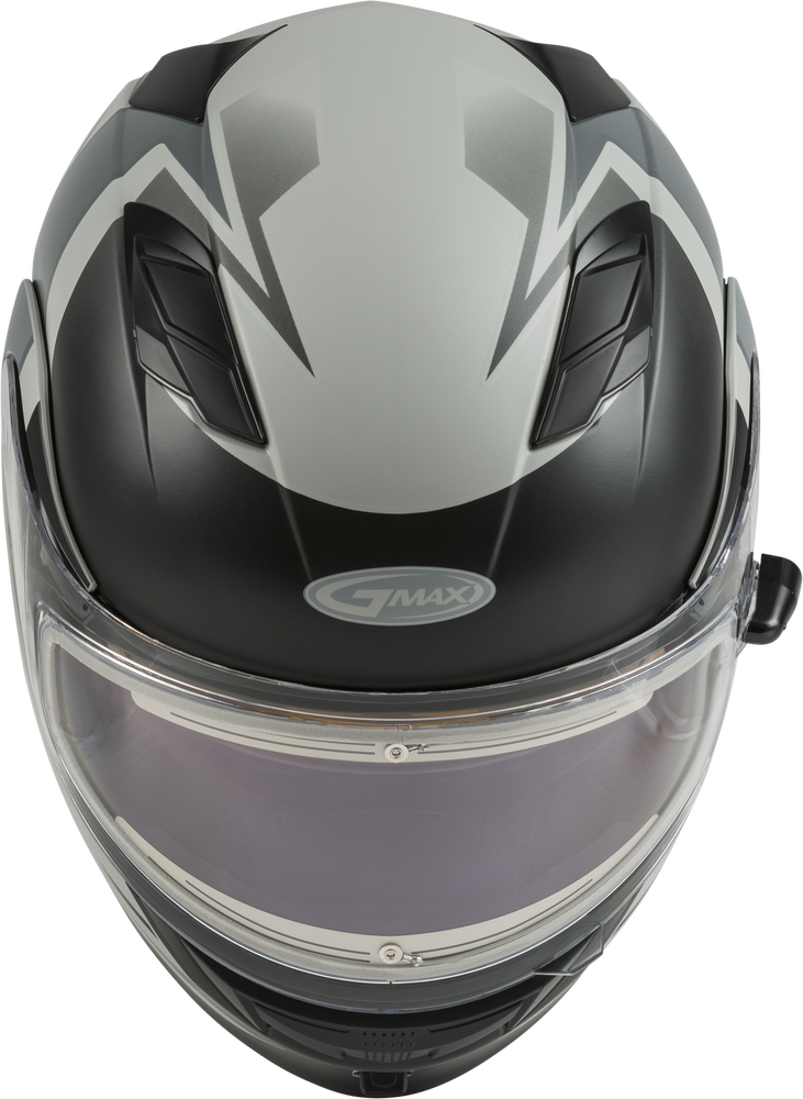 Gmax MD-01S Modular Snow Helmet Descendant Matte Gray Silver Electric Shield