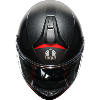 AGV Tourmodular Helmet Frequency Graphic Gunmetal/Red Cardo Insyde Installed