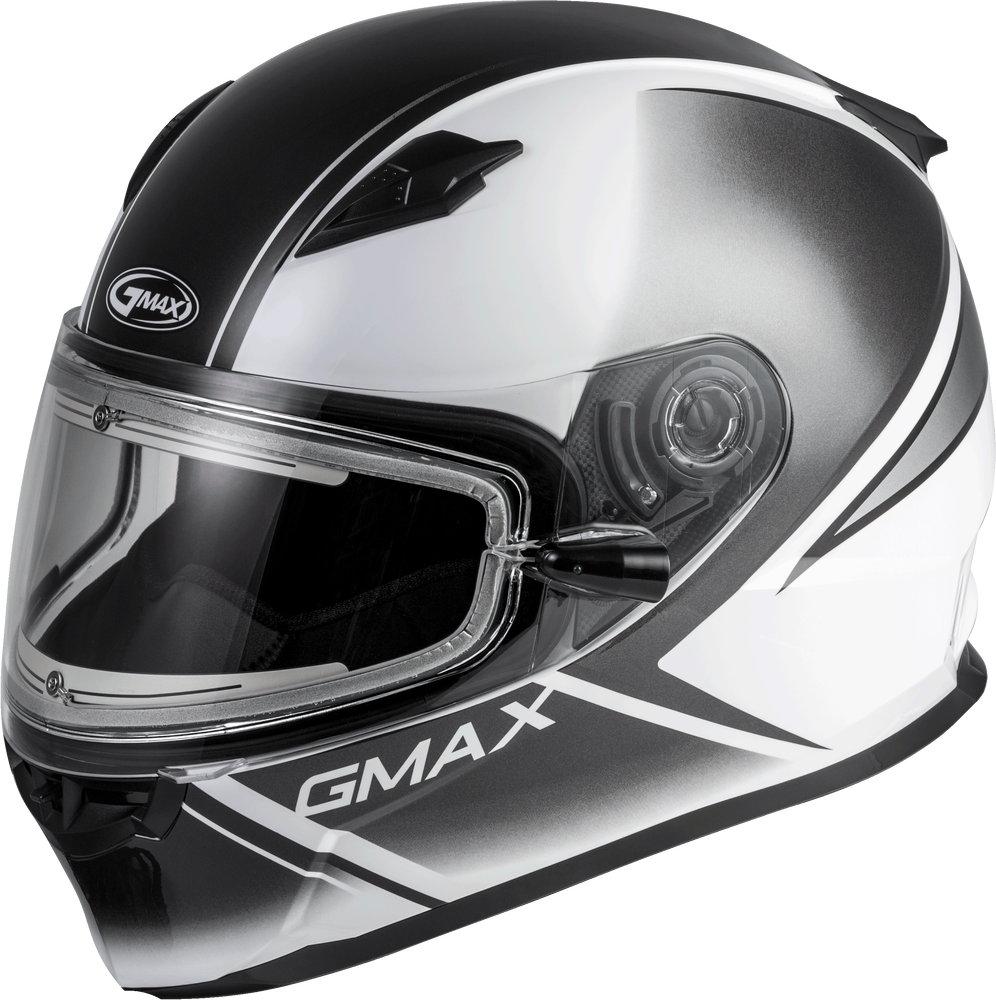 Gmax FF-49S Full Face Helmet Hail White Black Electric Shield