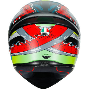 AGV K1 Full Face Helmet Dundee Matte Lime/Red