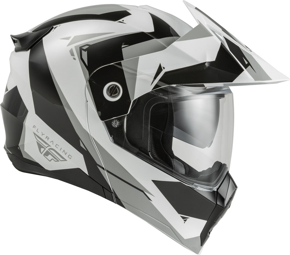 Fly Racing Odyssey Adventure Modular Helmet Summit Black White Grey