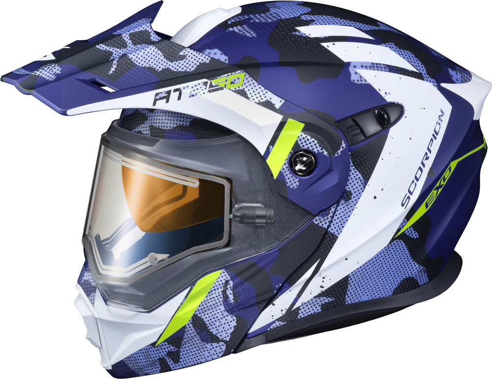 Scorpion EXO-AT950 Modular Snow Helmet Outrigger Matte Blue Electric Shield