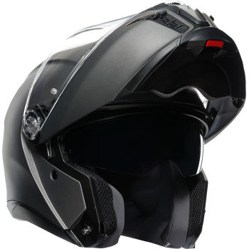 AGV Tourmodular Modular Helmet Luna Matte Gray Cardo Insyde Installed