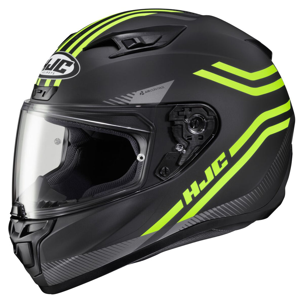 HJC i10 Full Face Helmet Strix Graphic MC3HSF Hi Vis