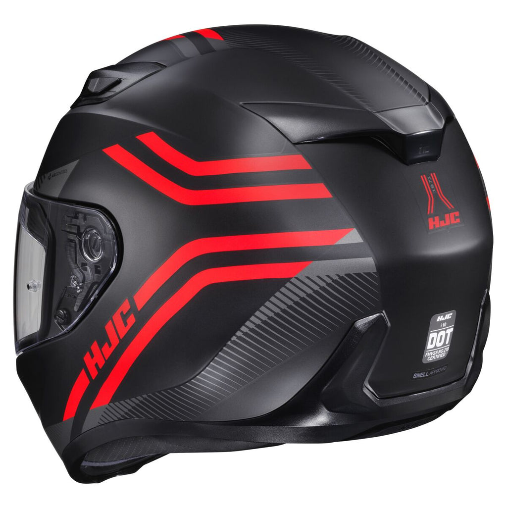 HJC i10 Full Face Helmet Strix Graphic MC1SF Red
