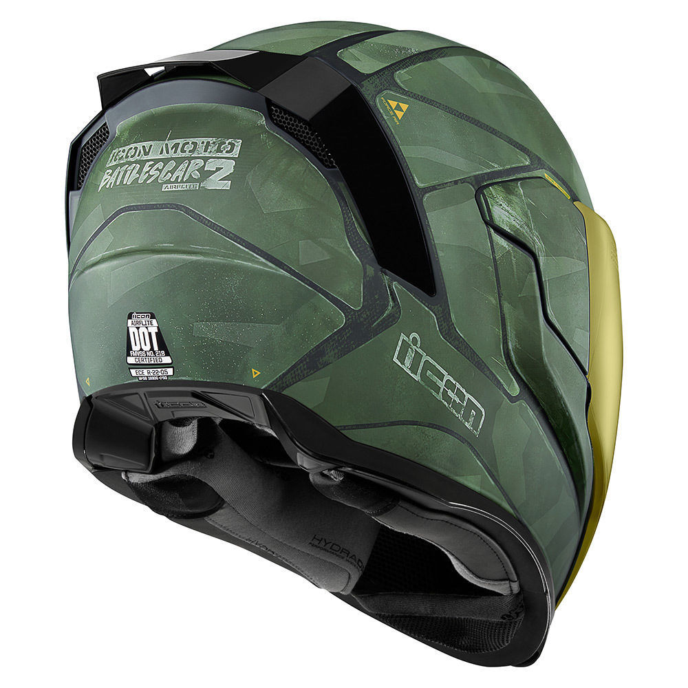 Icon Airflite Helmet Battlescar 2 Green