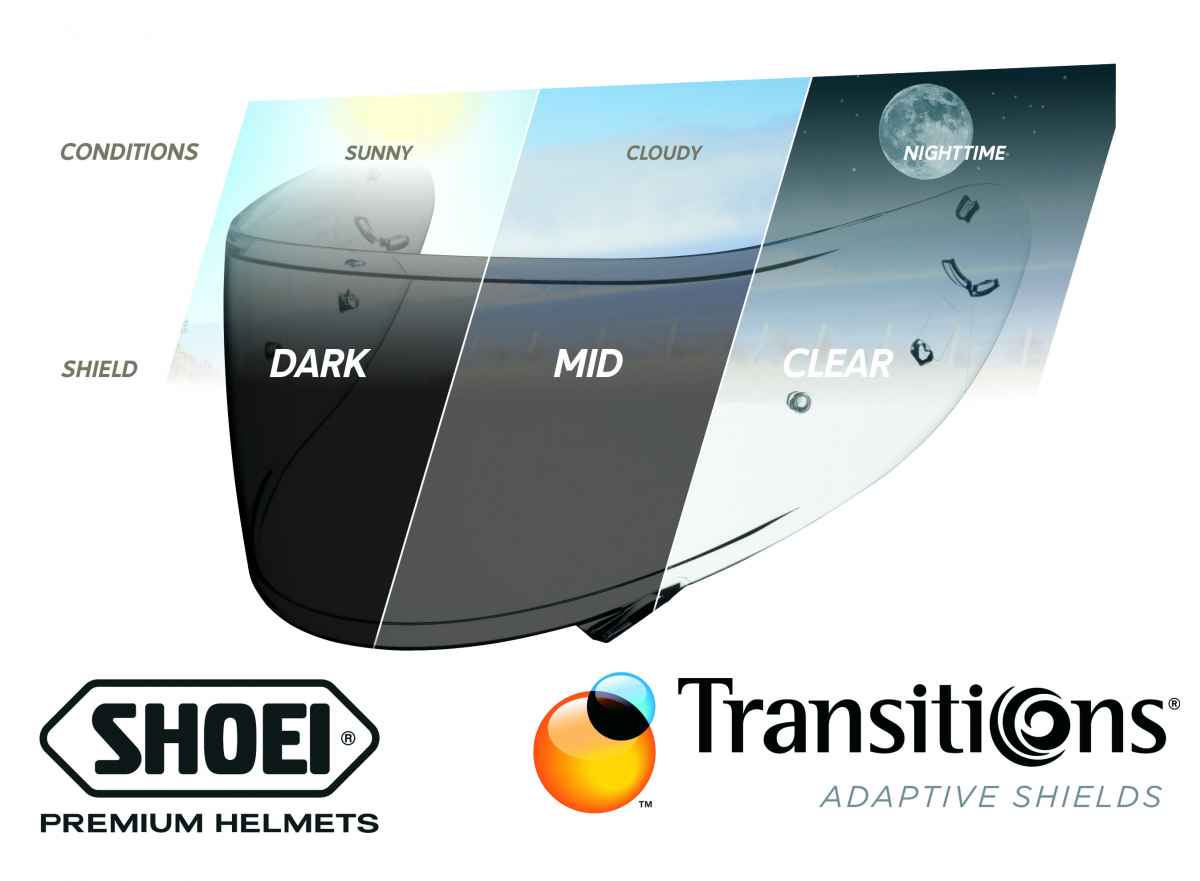 does shoei make a transition visor for qwest helmet Shoei CWR-1 PHOTOCHROMIC SHIELD for Shoei RF-SR, RF-1200 and X-14 Helmets – HelmetCountry.com