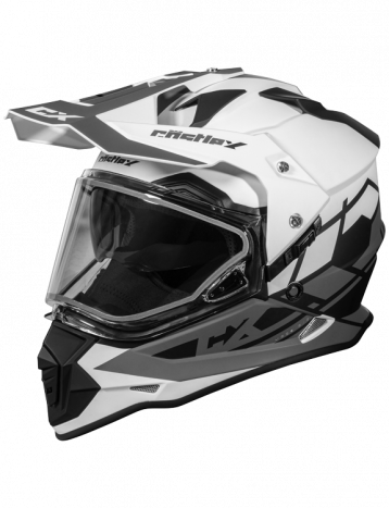 Castle X Mode Dual-Sport SV Snow Helmet Trance Graphic Matte White