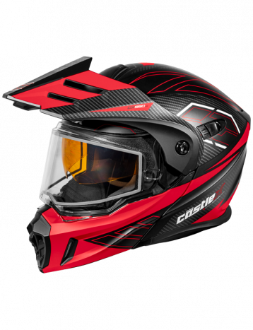 Castle X CX950 V2 Modular Snow Helmet Fierce Matte Black Red