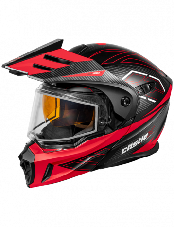 castle modular motorcycle helmets Castle X CX950 V2 Fierce Modular Helmet Matte Black/Red / XL