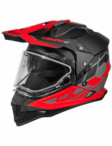 Castle X Mode Dual-Sport SV Snow Helmet Trance Graphic Matte Red