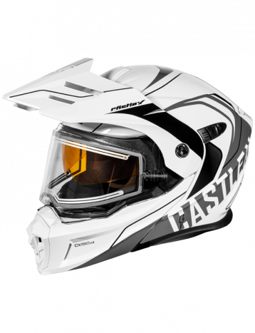 Castle X CX950 V2 Modular Electric Snow Helmet Wake White Charcoal